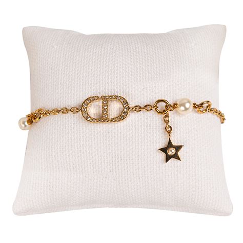 christian dior cd gold bracelet|Christian Dior studded friendship bracelet.